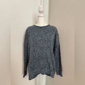 14th and Union Blue and White Crew Neck Mark Sweater